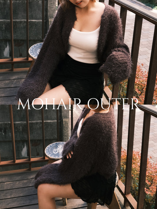 【 秋冬comeback 】馬海毛超滑毛毛泡泡袖外套