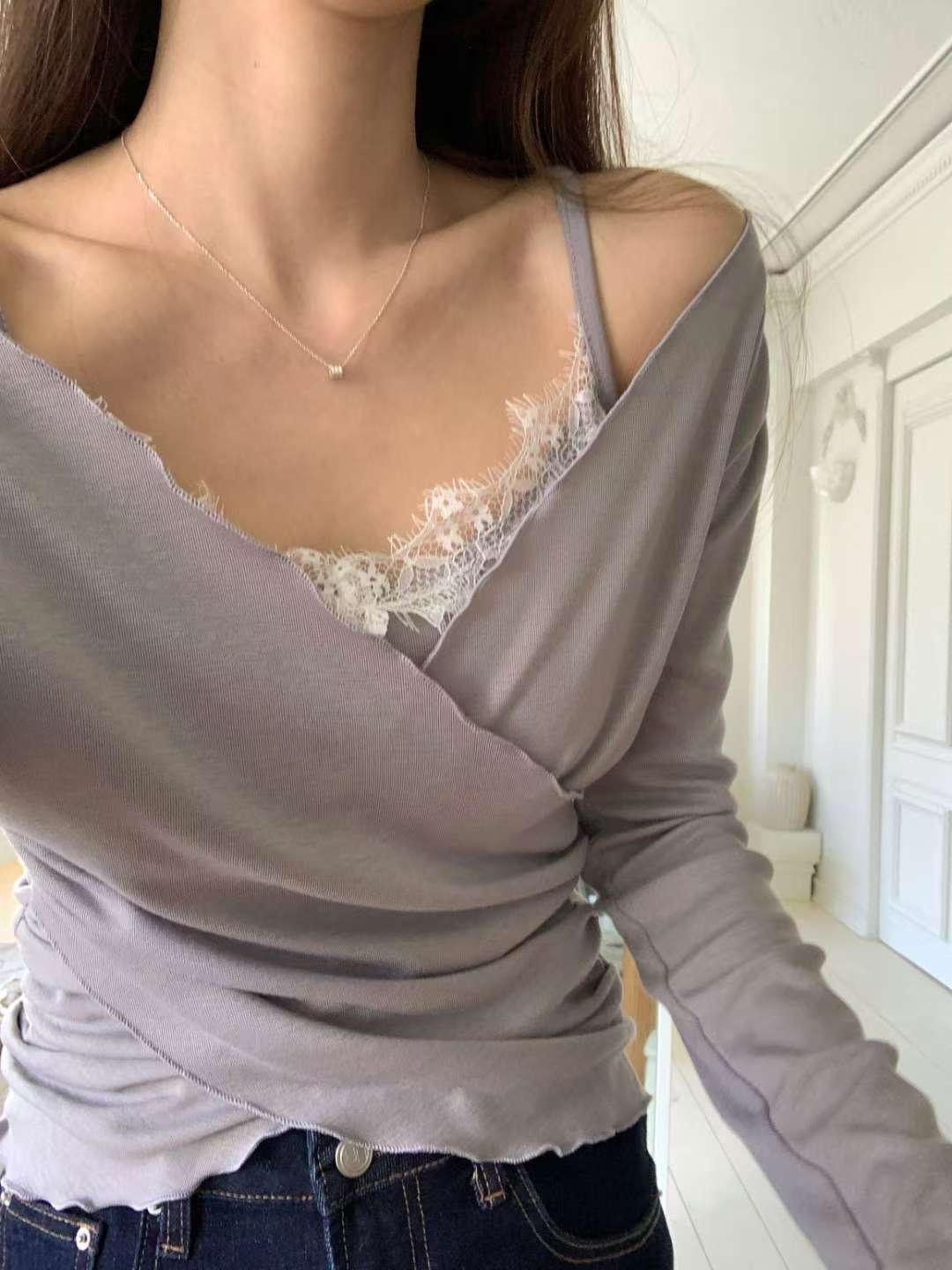 ※預購 吊帶羽毛背心露膊Top