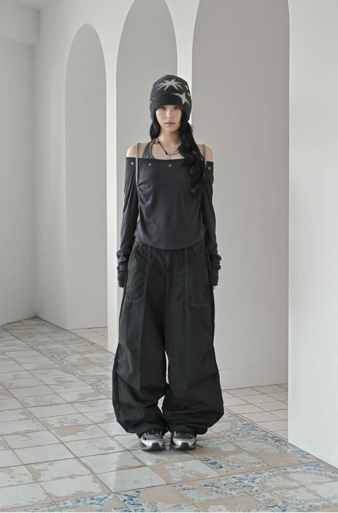 ※預購 KR大熱假兩件型格掛頸Top