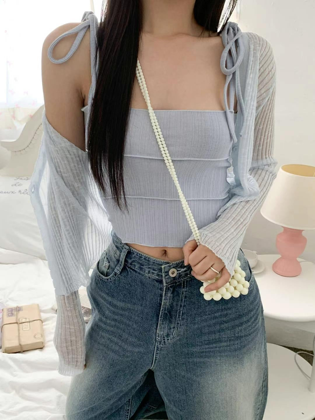 【PRE ORDER】小清新綁帶背心