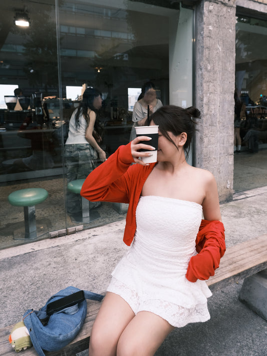 精緻Lace花案壓紋連身裙