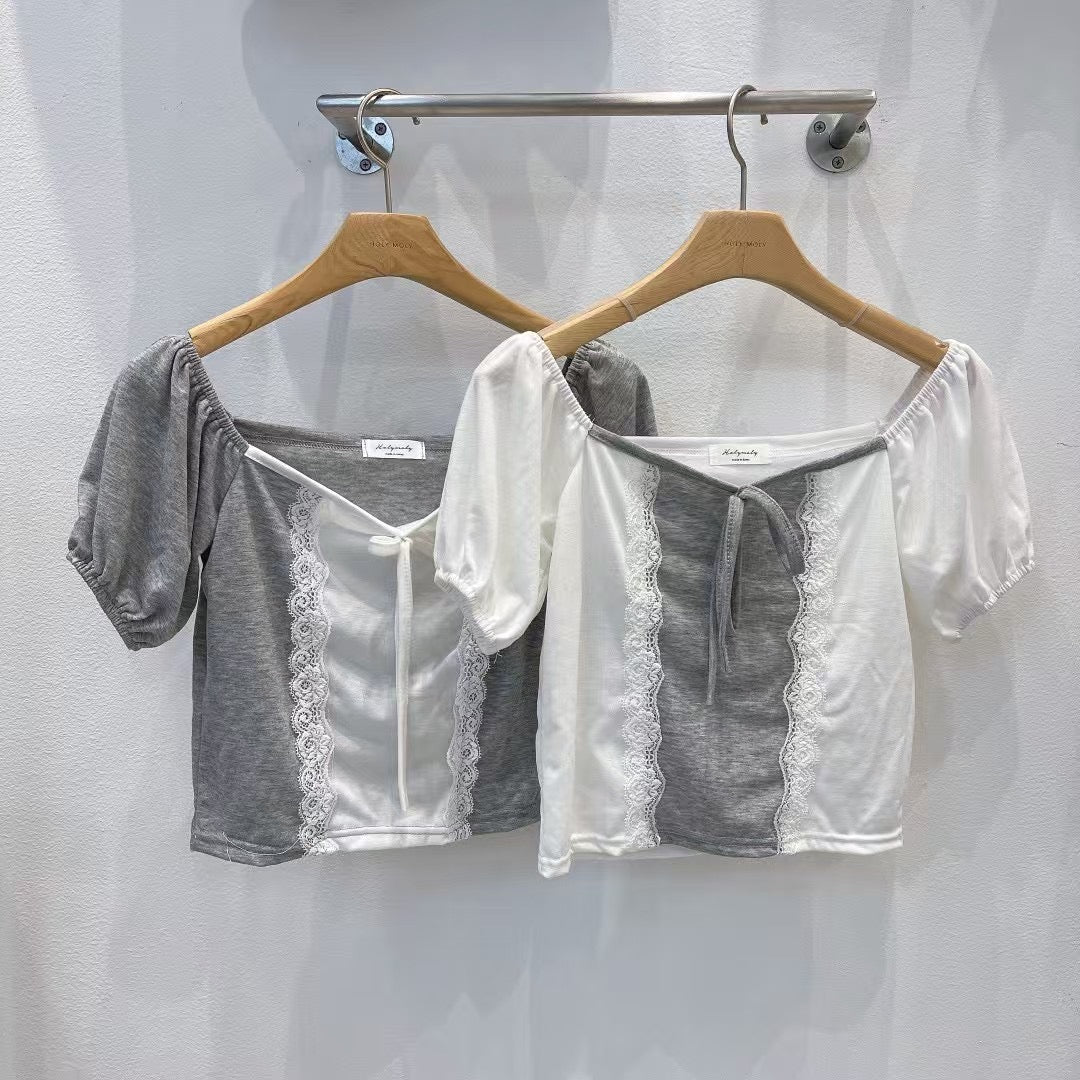 【PRE ORDER】法式領泡泡袖上衣