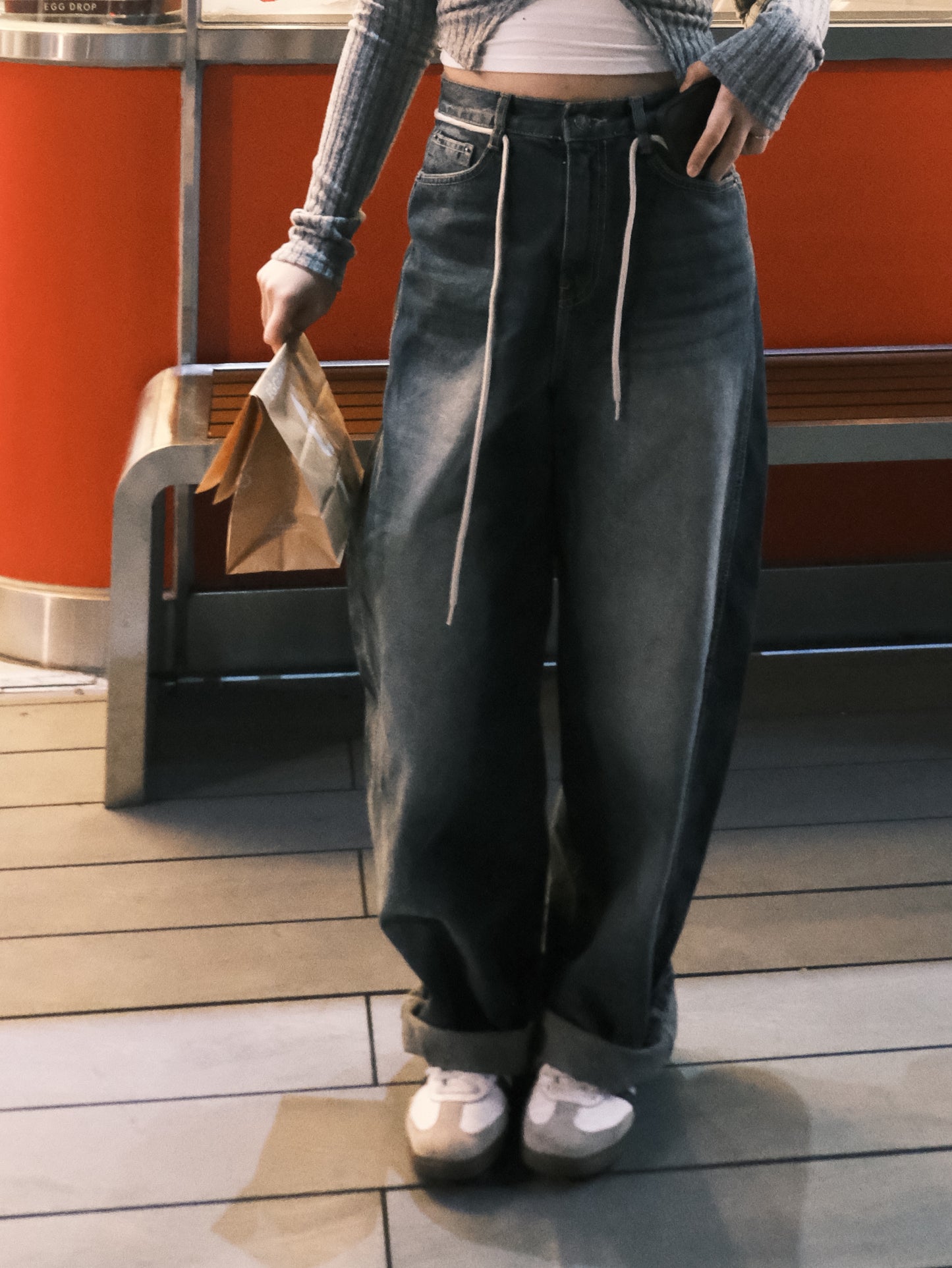 【 秋冬comeback 】\神牛4.0/ 版型best綁帶牛仔長褲