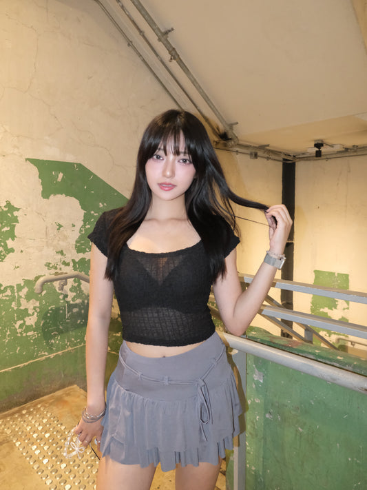 my pick!! 芭蕾風簡約百搭顯瘦短裙