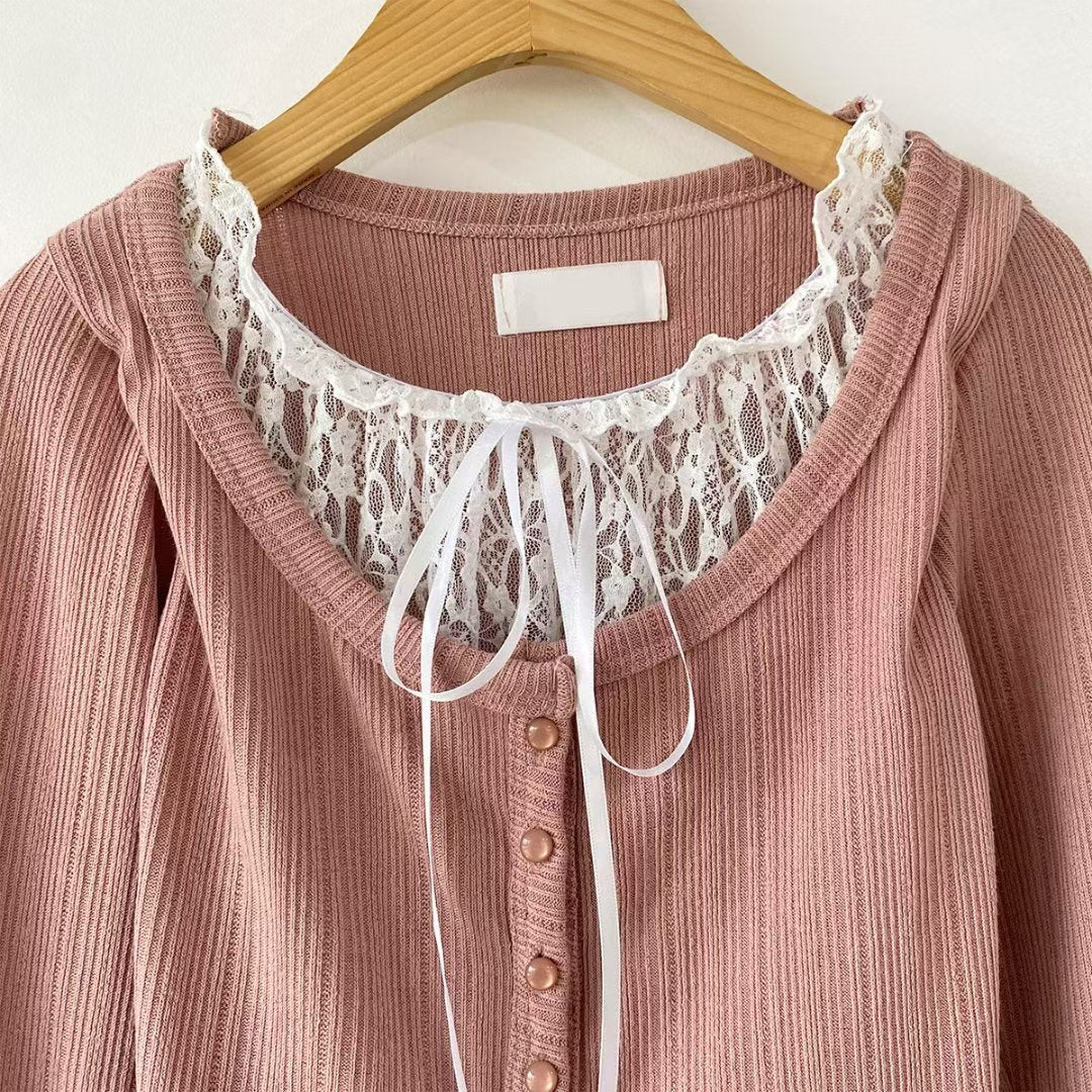 ※預購 Lace邊邊韓系短版Top