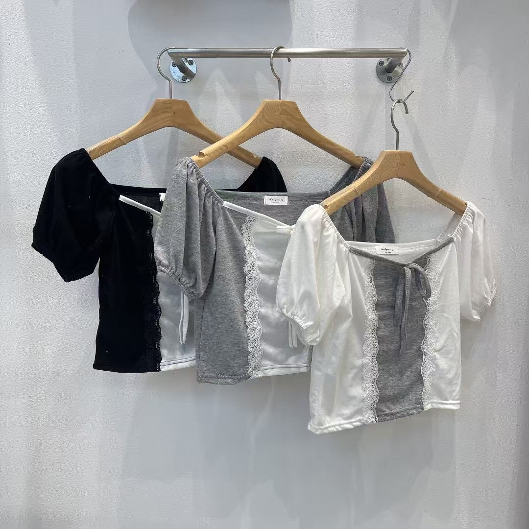 【PRE ORDER】法式領泡泡袖上衣