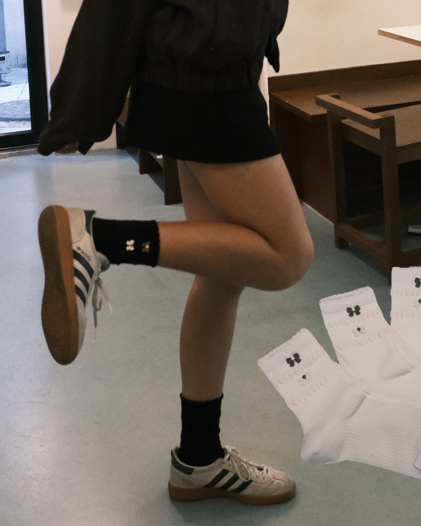 ‹ KR20 › 韓製~ 高質厚實甜美蝴蝶結襪仔