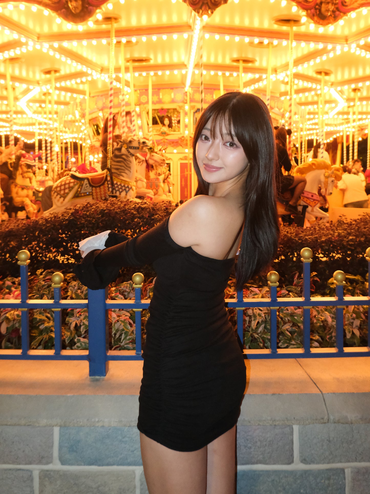 【 Christmas 額外8折🎅🏻🎄】超強女友感!!一字膊Lace邊顯瘦OPS