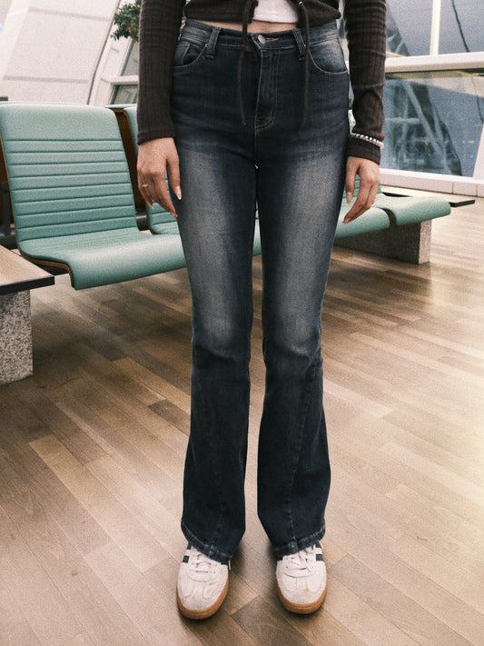 ‹KR 19› Kiukiu愛到傻xd 微彈力顯瘦喇叭褲