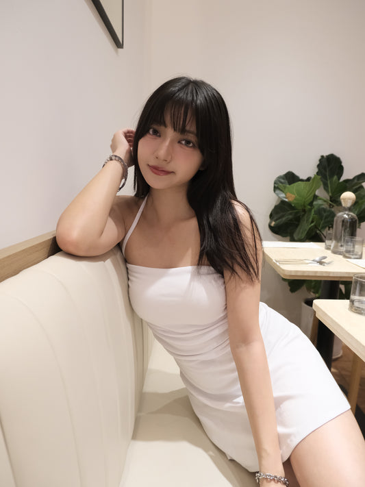 內有Pad!!不透身大方掛頸連身裙