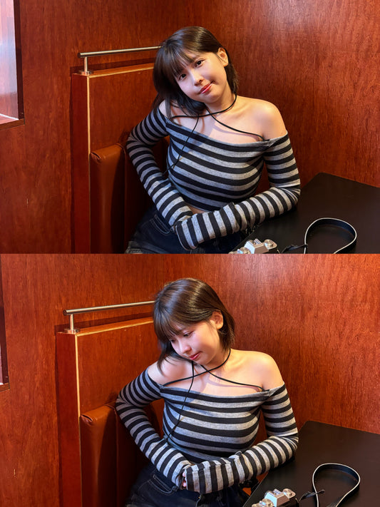 【 秋冬comeback 】Must buy!! 交叉掛頸綁腰間條一字膊