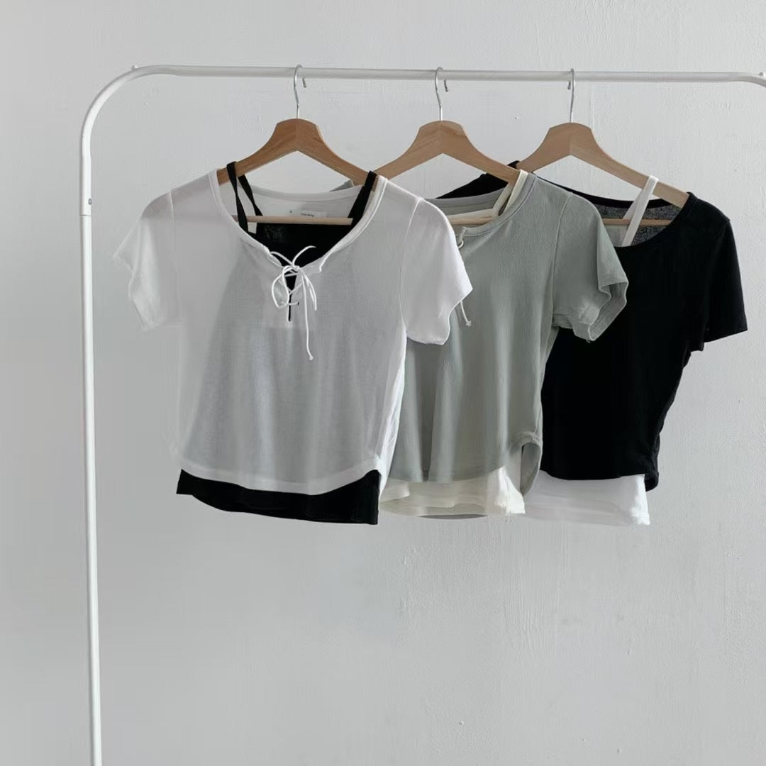 【PRE ORDER】小背心連簡約上衣set