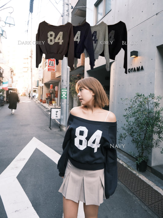 加絨設計!! 大熱運動風一字膊Sweater