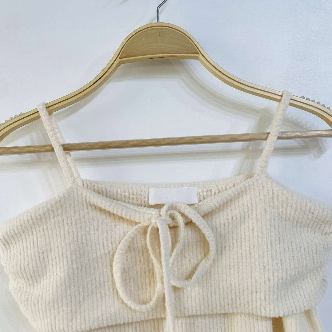 ※預購 吊帶2ways一字膊反領上衣