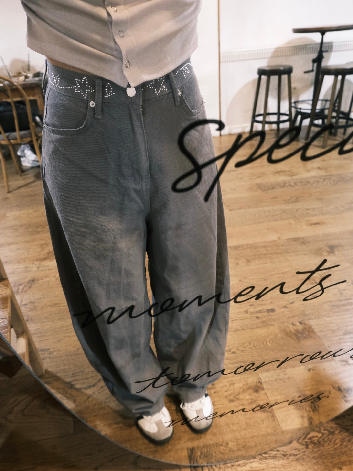 ‹KR 19› 首100條$199!! 閃石超美特別色背帶闊褲