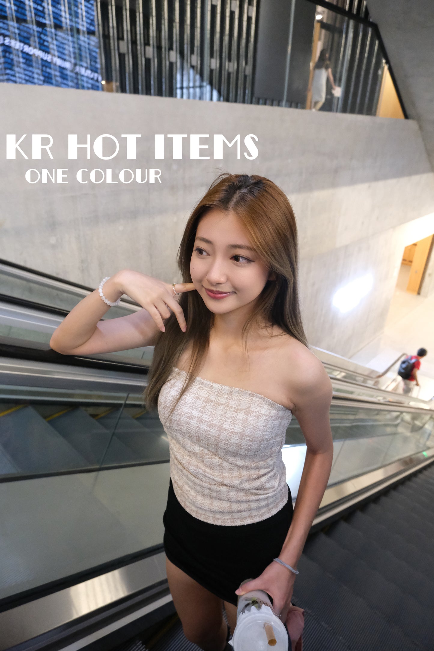 韓國大熱千鳥格Tube Top with Pad