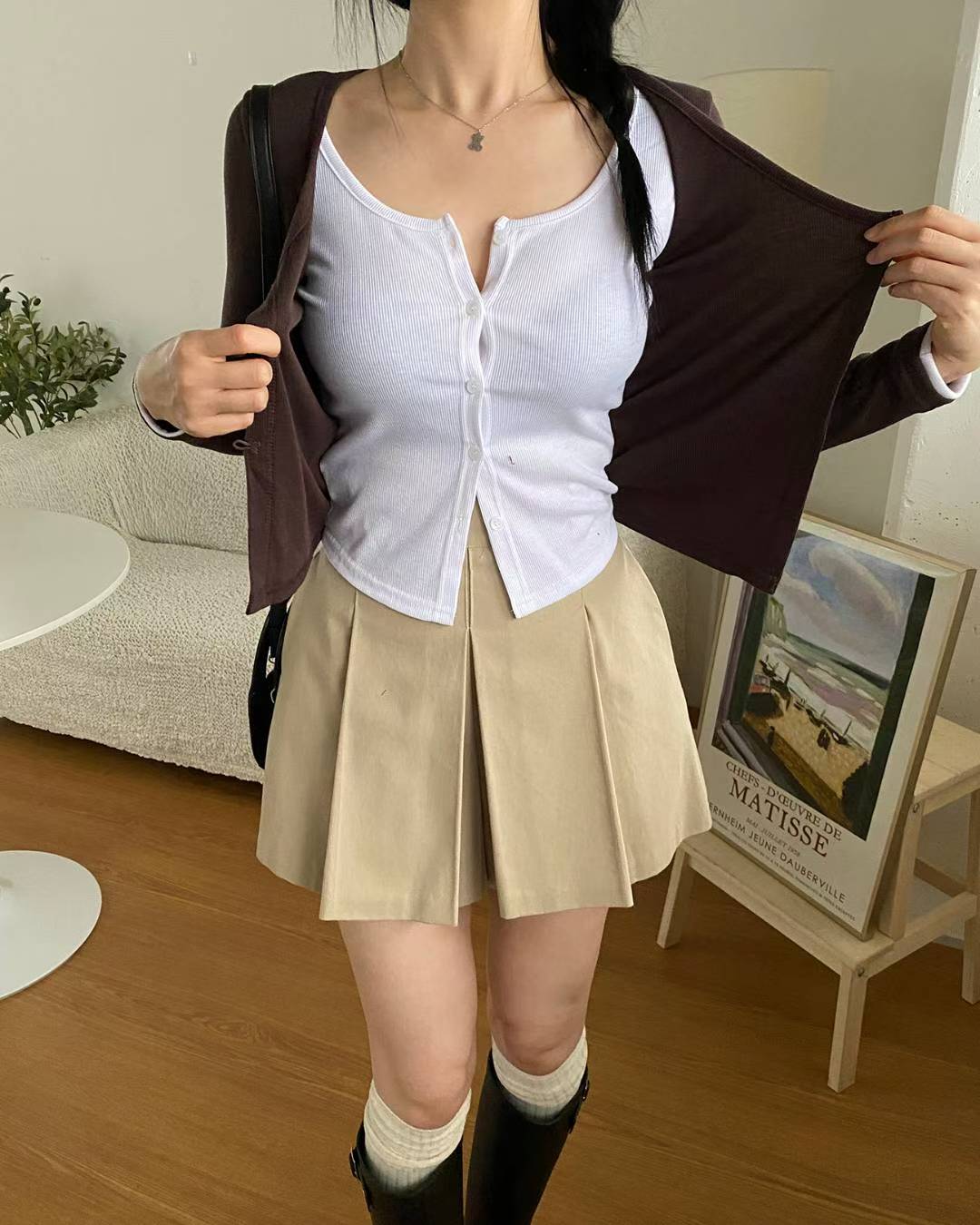※預購 假兩件超美扣鈕上衣