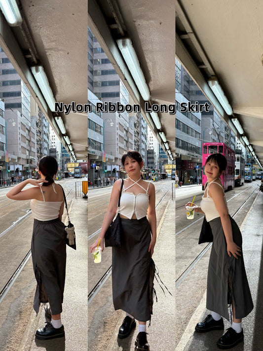 \超透氣/ Nylon Ribbon Long Skirt