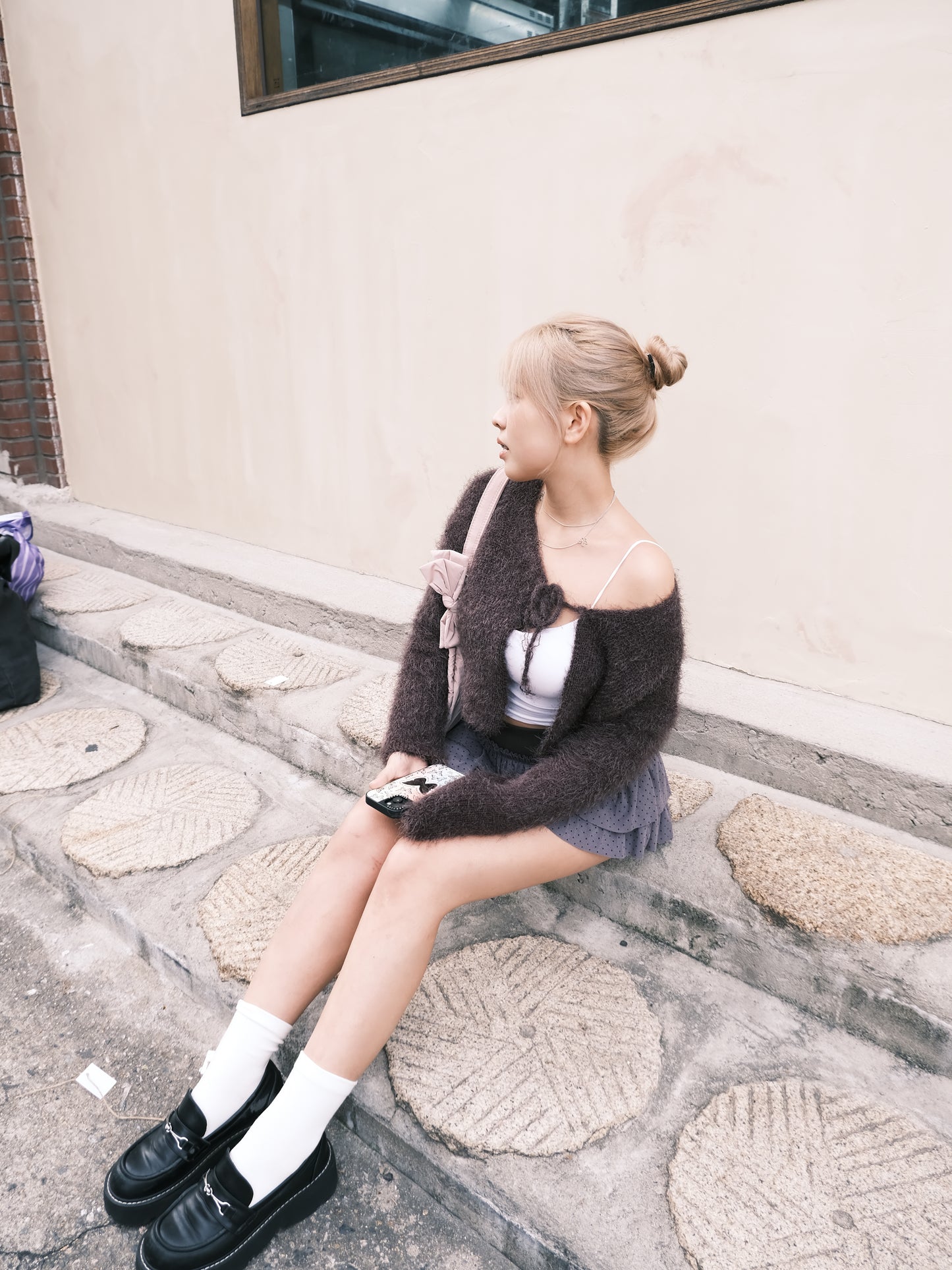 ‹KR 19›High CP～ 保暖軟熟馬海毛毛綁帶外套