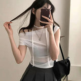 〖暑假團〗單肩頸帶上衣