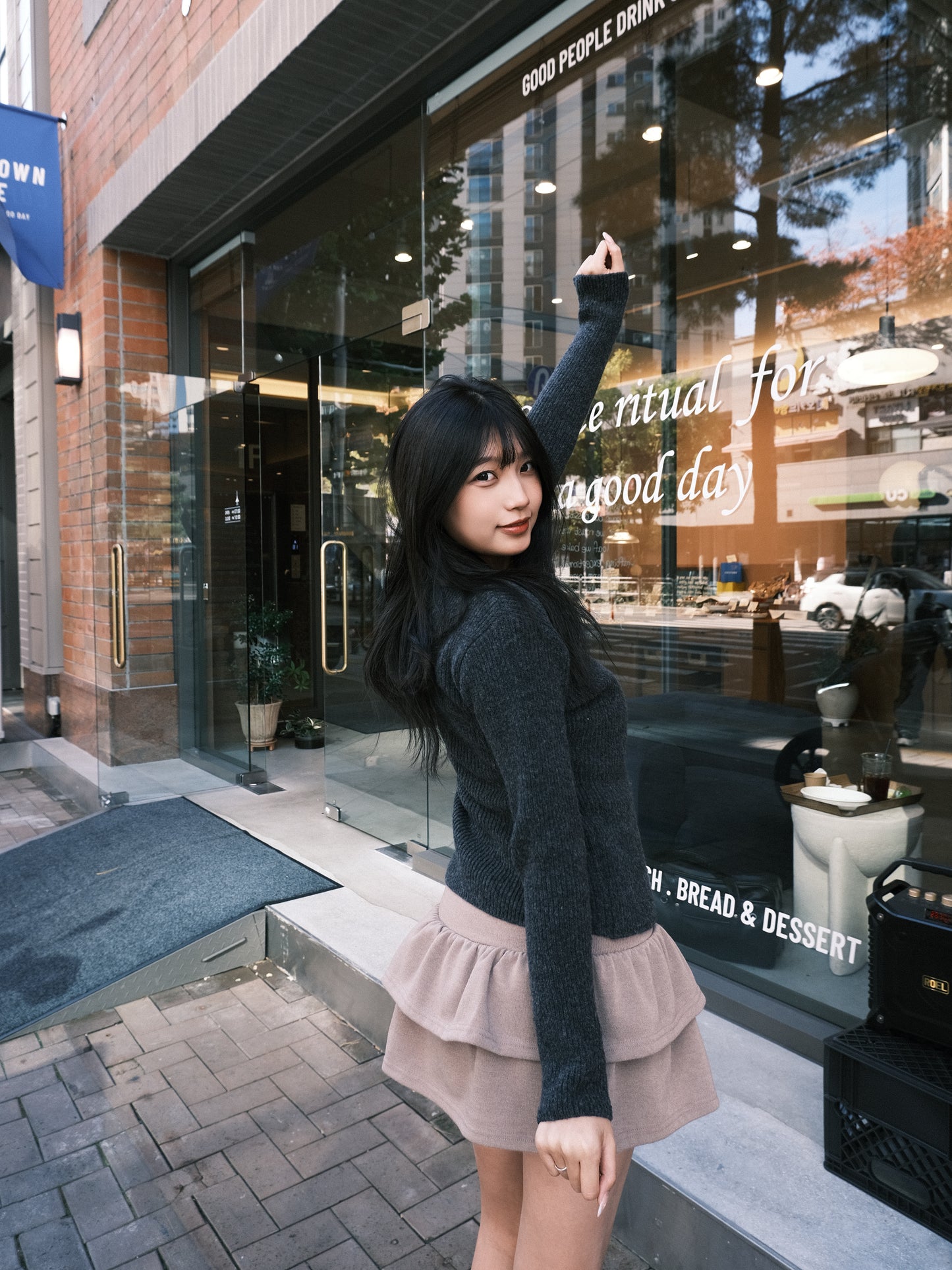 ‹ KR20 › \有打底褲/ 軟綿綿秋冬款蛋糕裙