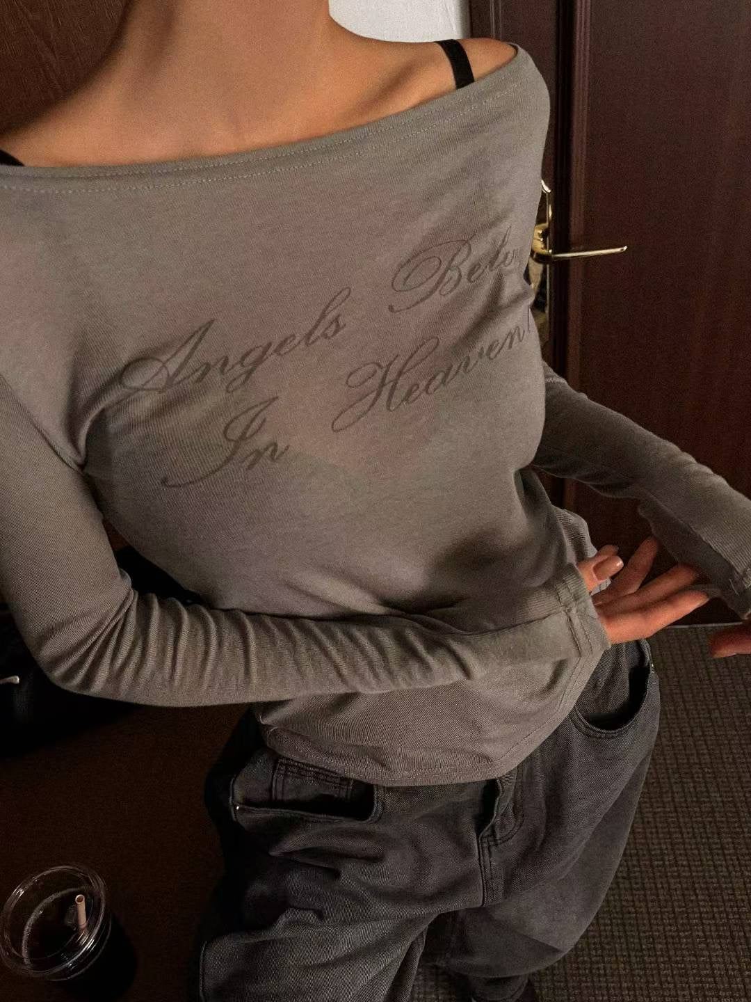 ※預購 透視大領口歐美上衣