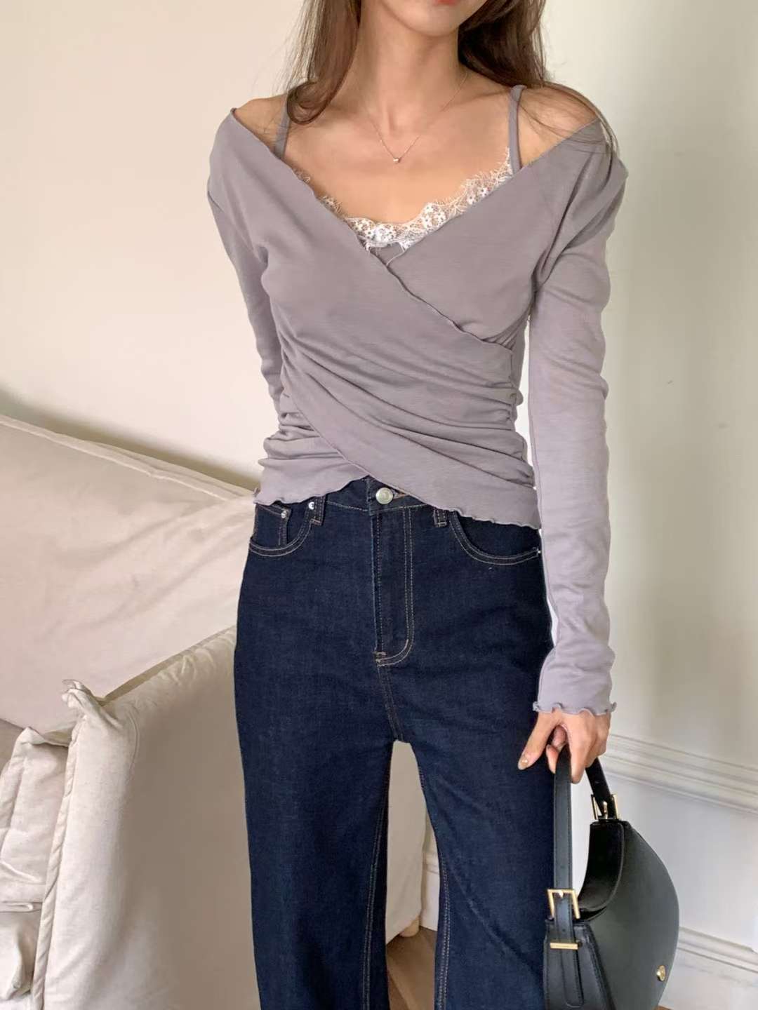 ※預購 吊帶羽毛背心露膊Top