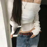 大領口超修腰骨感上衣