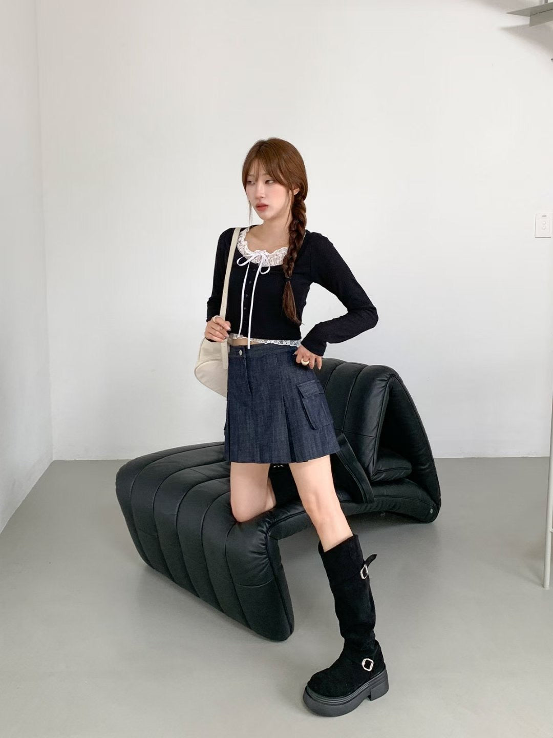 ※預購 Lace邊邊韓系短版Top