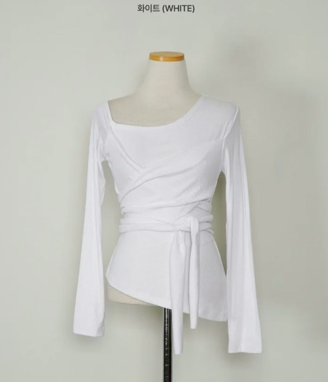 ※預購 單肩彈性綁腰Top