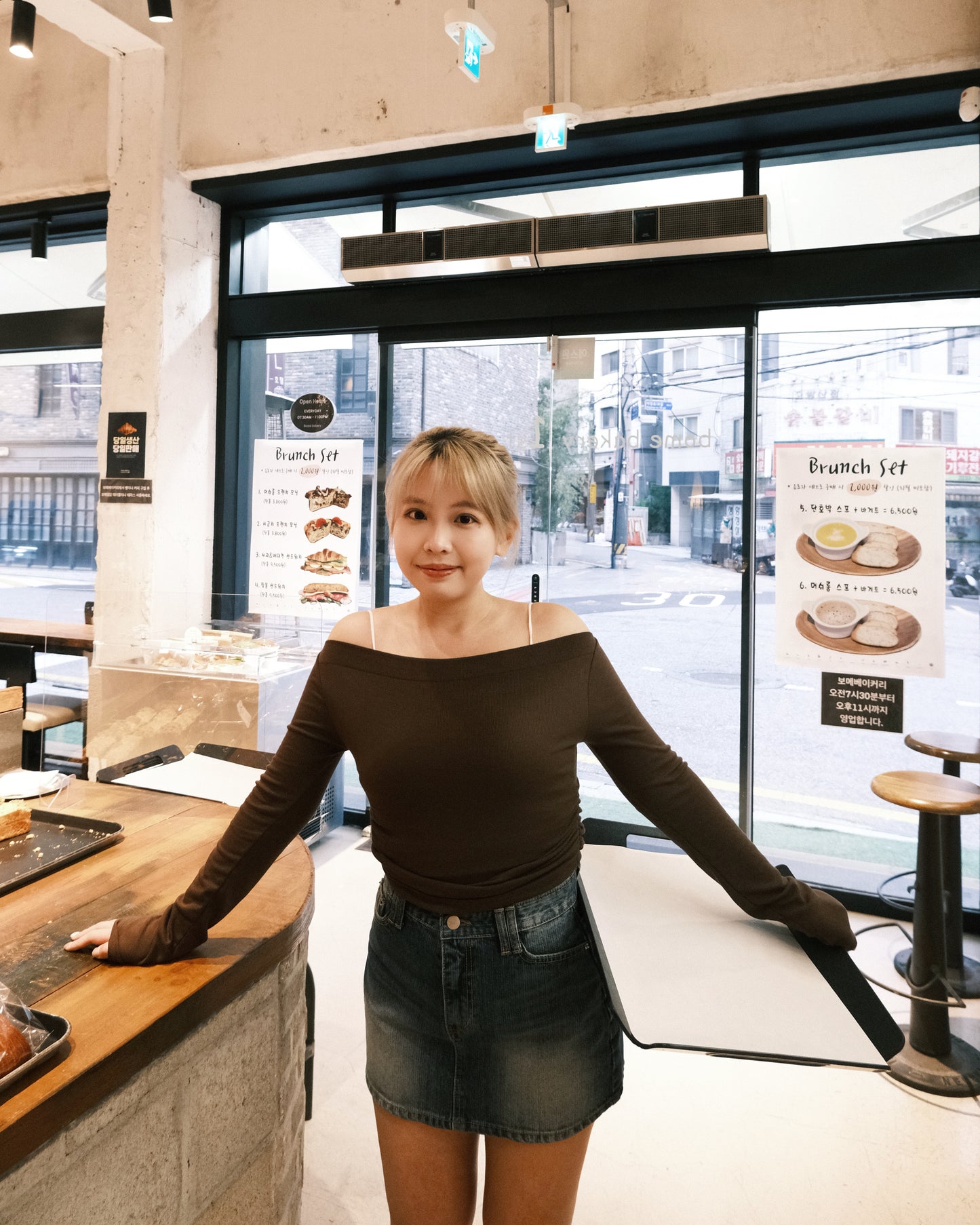 ‹ KR20 › \ 絕對會成為你衣櫃最親膚嘅上衣!! / 超軟彈內有絨毛一字膊