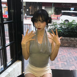 保證版型best!! 透砂掛頸顯身材背心 ‹3色入›