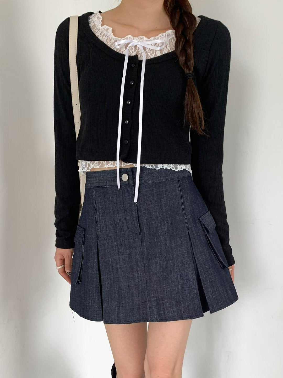 ※預購 Lace邊邊韓系短版Top