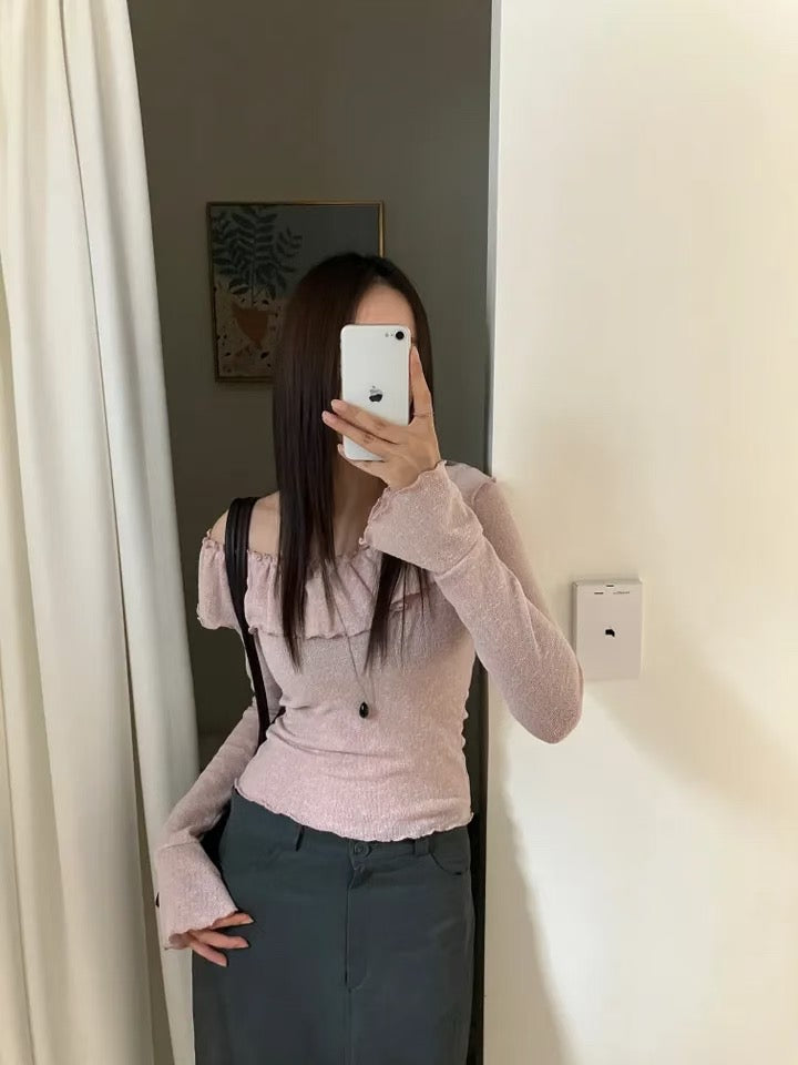 ※預購 軟綿綿捲捲反領Top