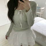 公主領綁帶上衣