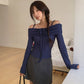 ※預購 吊帶2ways一字膊反領上衣
