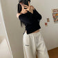 ※預購 特色小可愛開扣單肩上衣