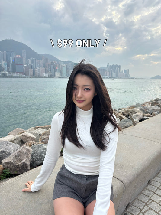 High quality!! 棉質高領不箍頸～ 全絨保暖簡約上衣