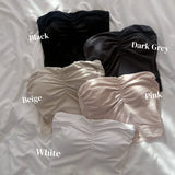 \內有Pad/ 優雅感Lace邊心型小束起Tube Bra ‹5色入›