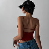 〖暑假團〗低領口露背小捲邊 Bra top