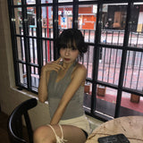 保證版型best!! 透砂掛頸顯身材背心 ‹3色入›