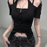 〖慶祝新網站〗Hot girls must have!! 假兩件性感Top ‹4色入›