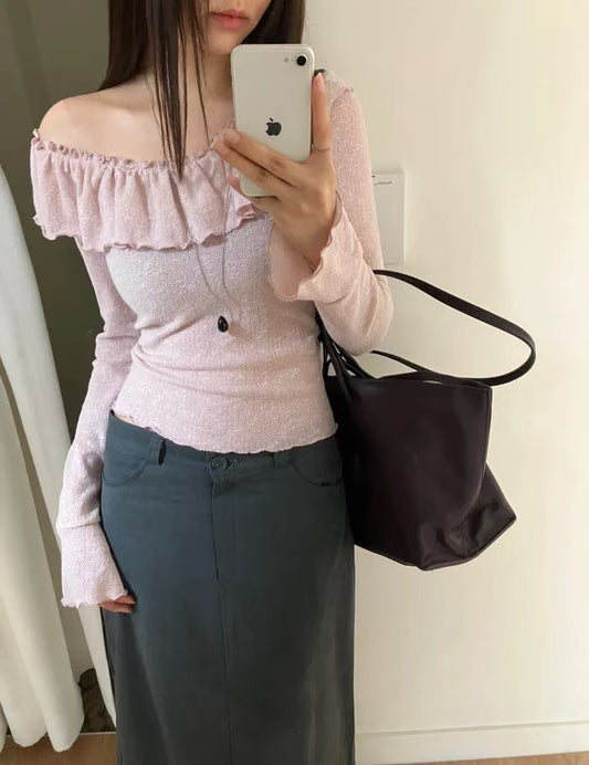 ※預購 軟綿綿捲捲反領Top