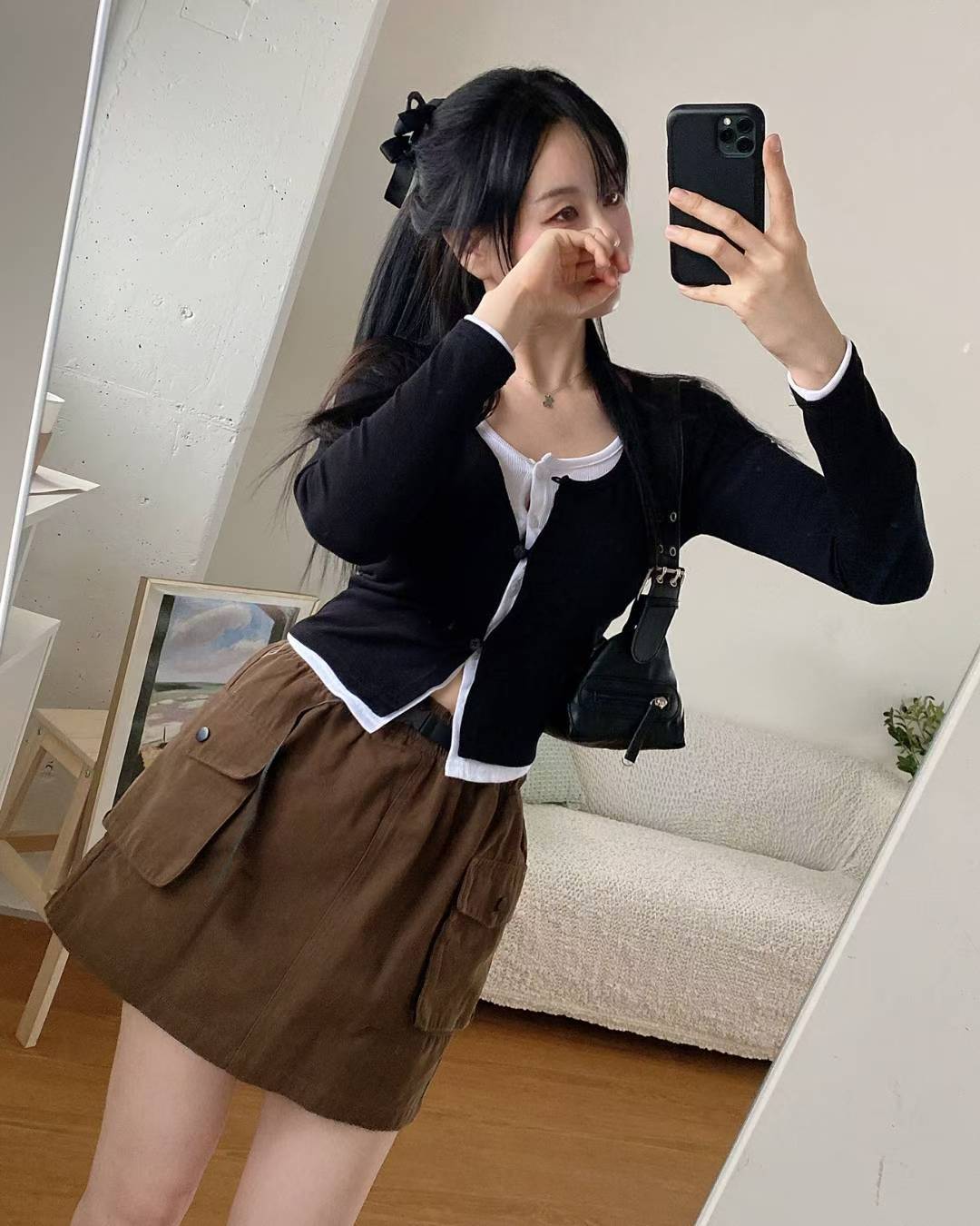 ※預購 假兩件超美扣鈕上衣