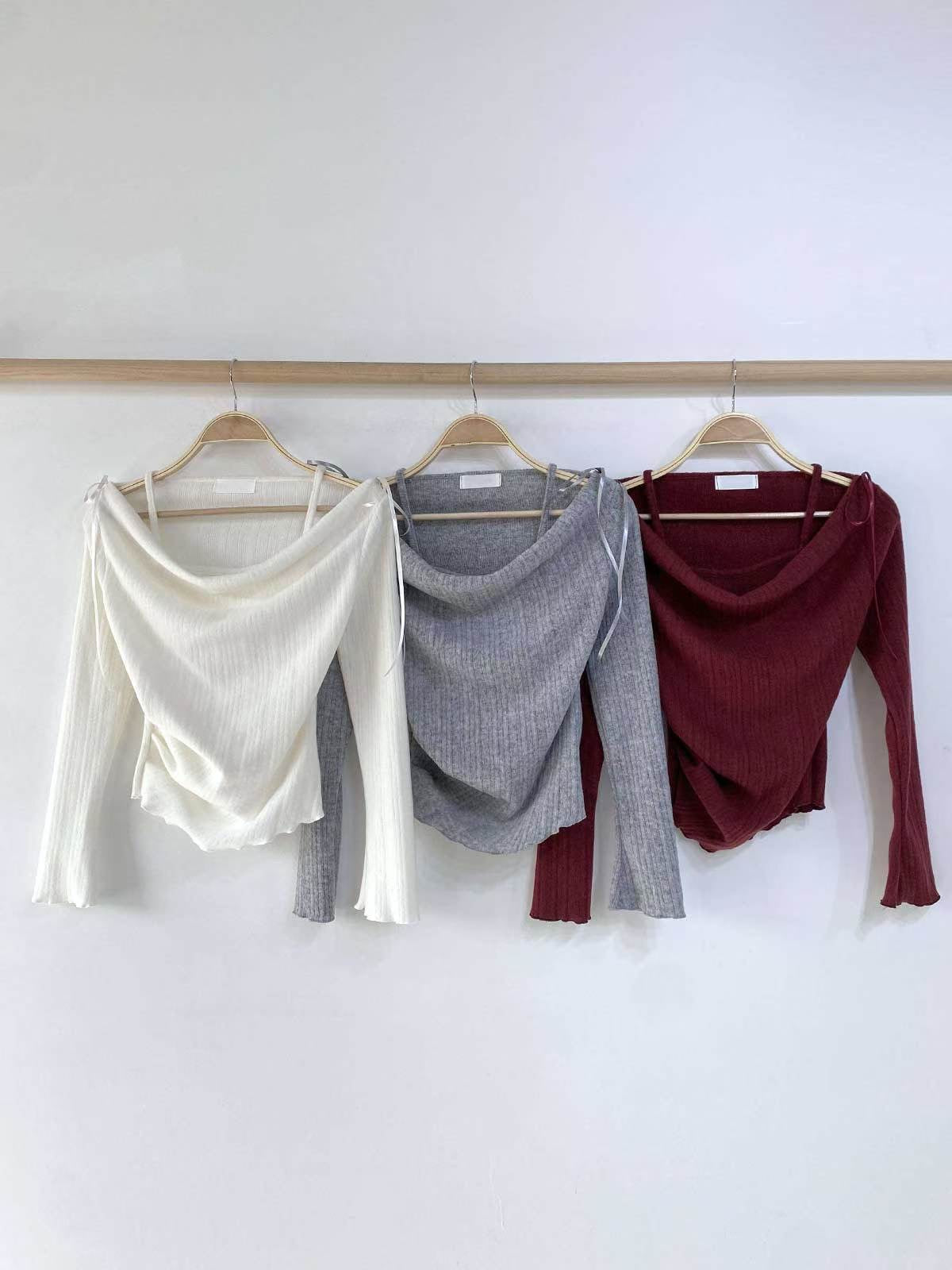 ※預購 女友感極強!!假兩件背心外搭上衣