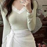 高CP Lace V領上衣