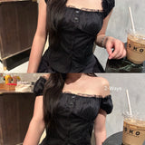 法式浪漫～ 2ways公主Lace上衣 ‹2色入›