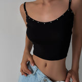 〖暑假團〗釘釘圓領短身露背Bra Top