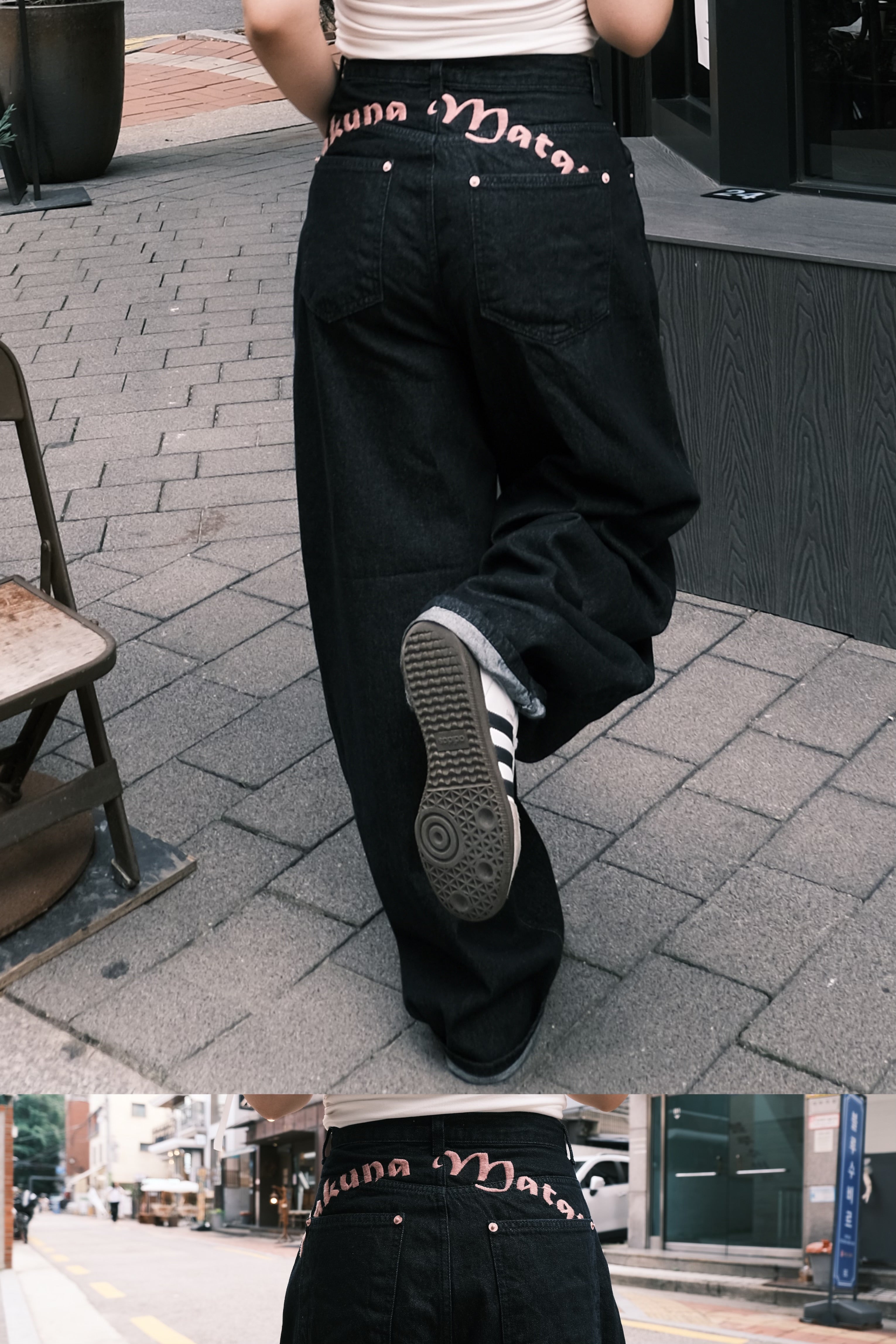 賣出50+ 型格精緻刺繡Baggy Jeans