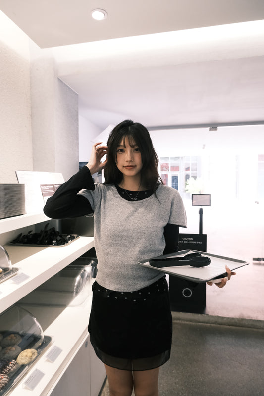 ‹KR 19› 軟熟短袖針織上衣